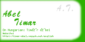 abel timar business card